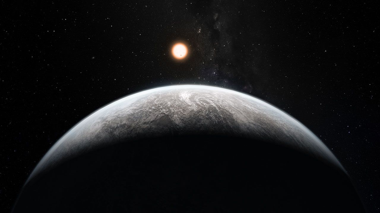 A new experiment created the pressure experienced at the core of an alien world more than three times larger than Earth &mdash; a super-Earth &mdash; to investigate what happens to materials in its depths.