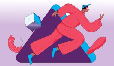 Illustration of person running.