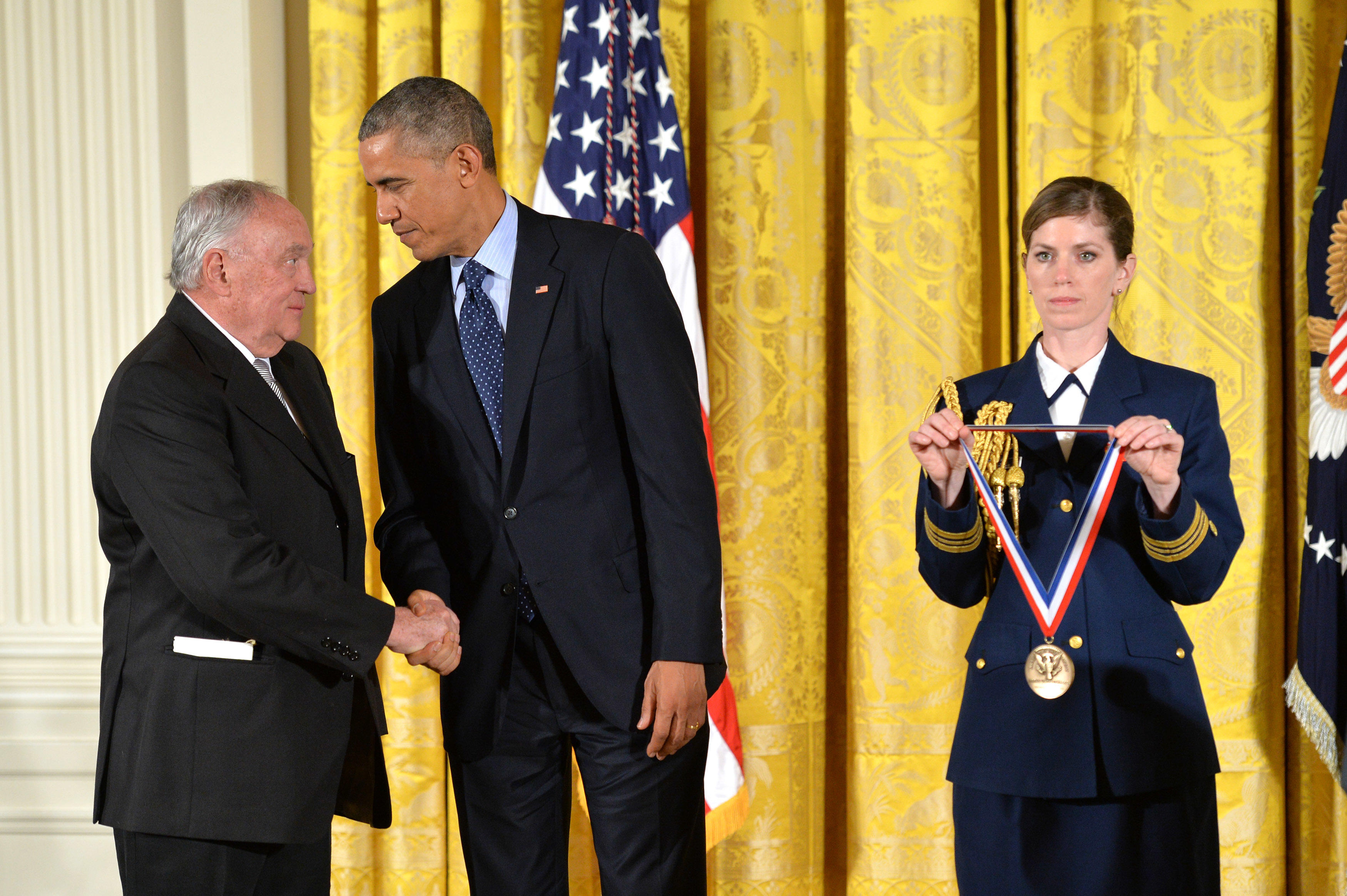 President Barack Obama awards the National Medal of Technology and Innovation to Thomas J. Fogarty.