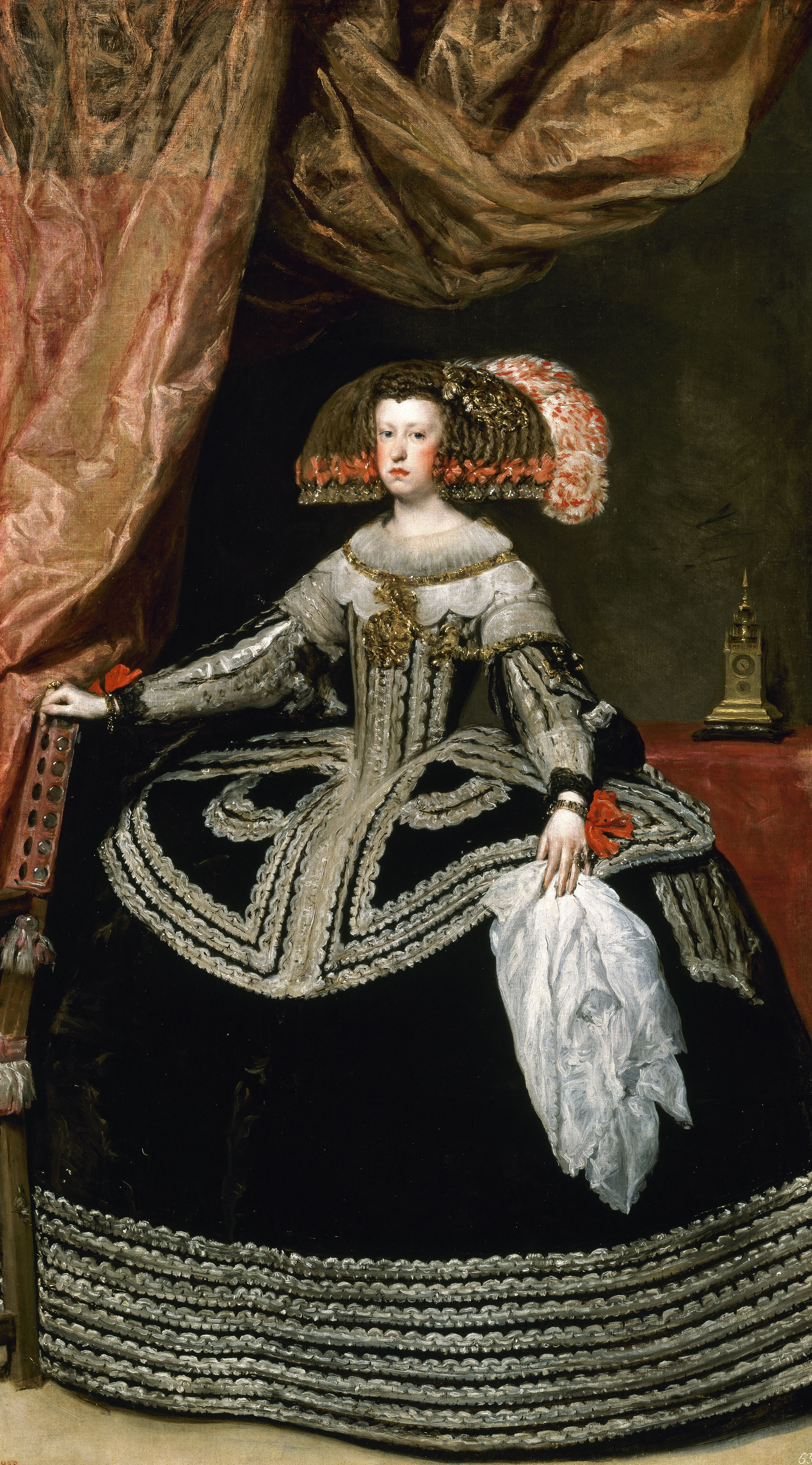 Oil painting by Diego Velázquez of Queen Mariana of Austria.
