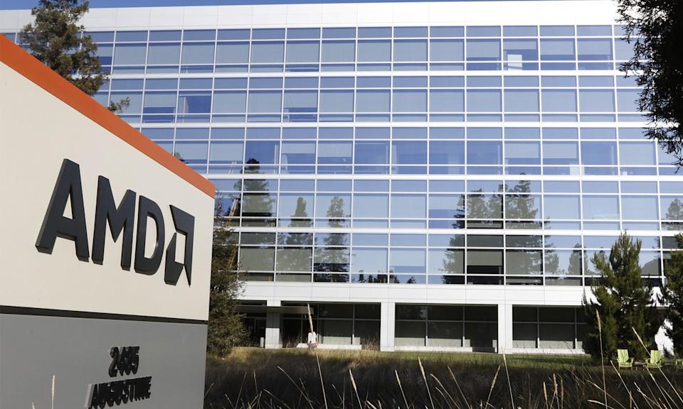 AMD signboard outside company headquarters.