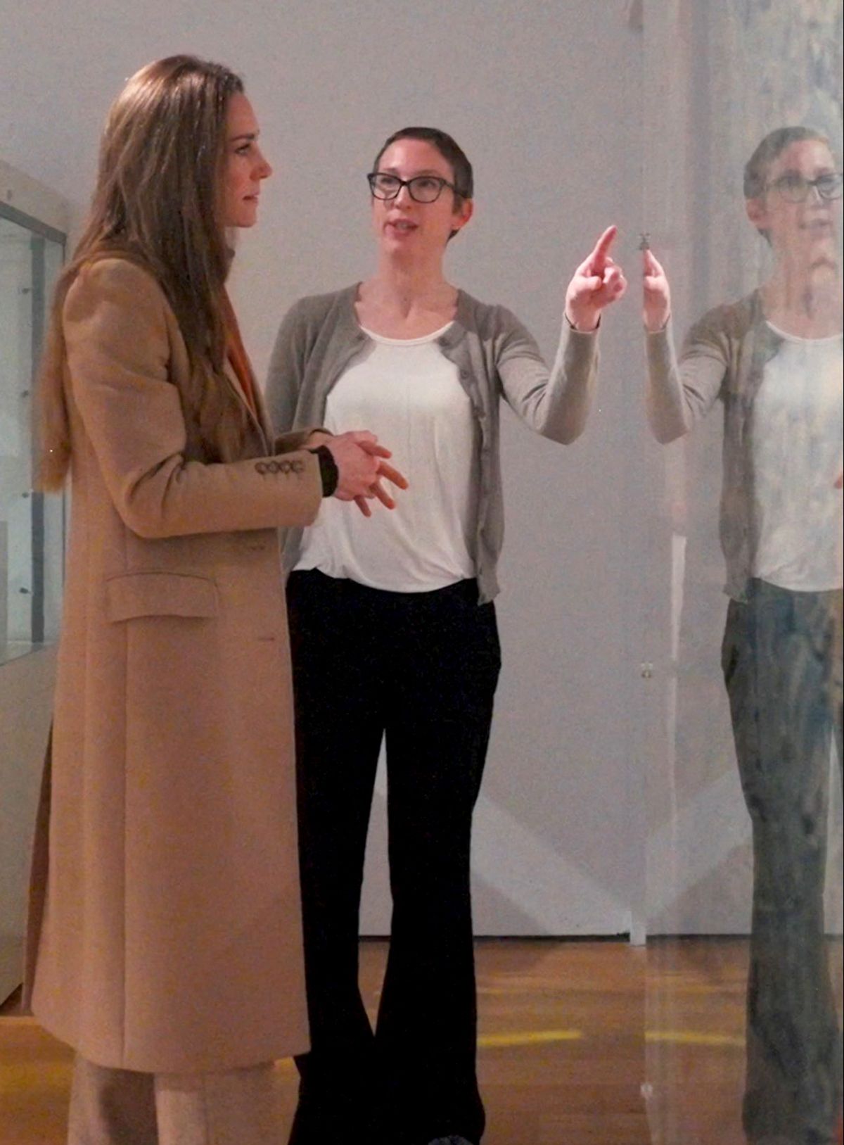 Kate was shown around a William Morris exhibition