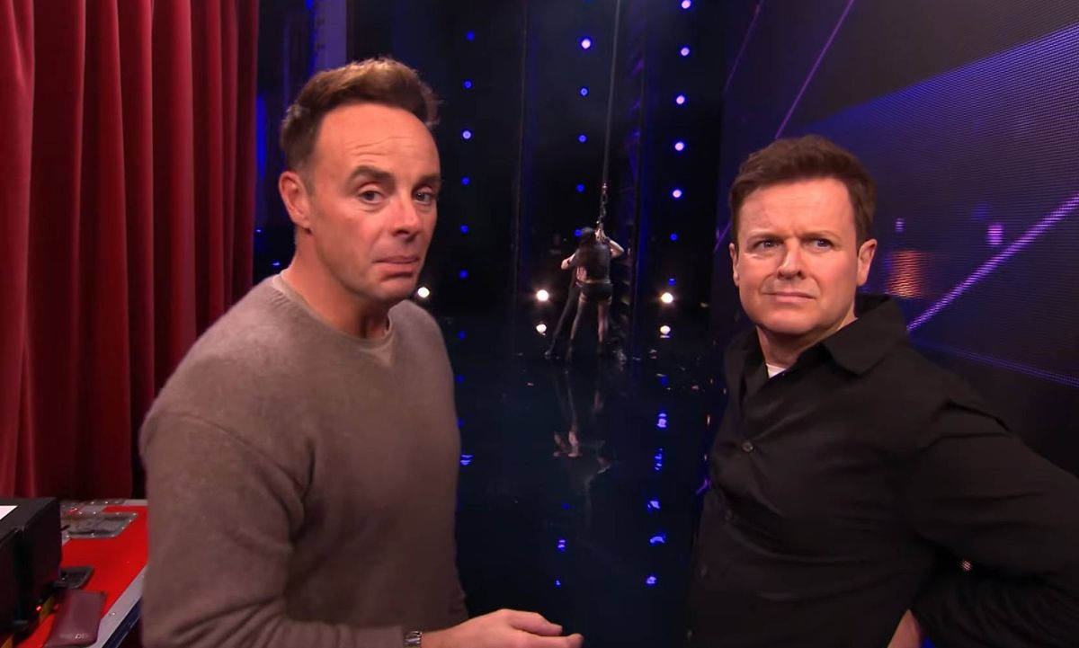 Co-hosts Ant and Dec struggled to watch