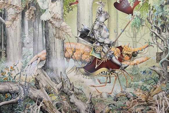 Tally Ho!, 1980 - one of Graeme Base’s unseen artworks featured in The HIdden World of Graeme Base.