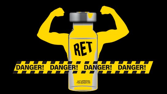 Clinical trial results of the synthetic peptide retatrutide look promising, but counterfeit substances have flourished online. 