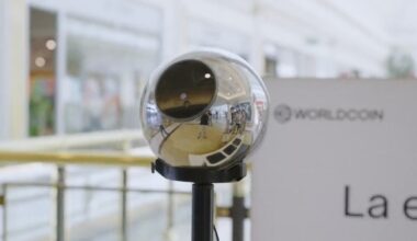 A World orb designed to scan a person's eye for verification