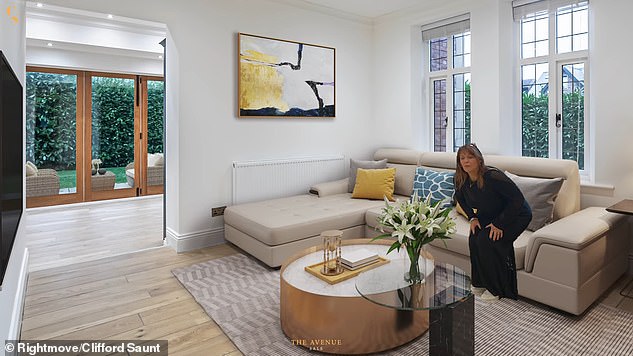 Pictures of this property in Altrincham that sold for £900,000 have also been shared online, with the interiors being generated either with AI or computer graphics