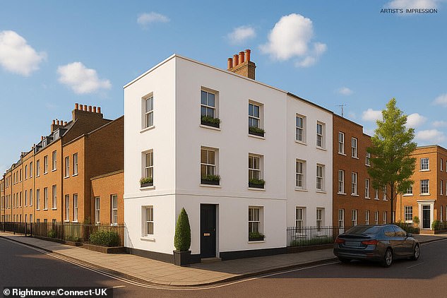 This listing in Bouverie Place in the central London district of Westminster decided to spruce up the other buildings around it at the same time