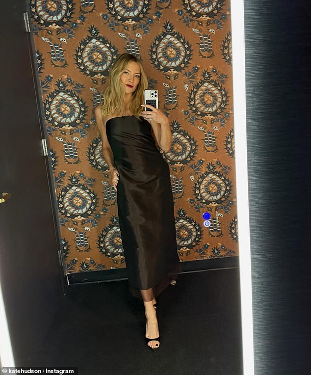 'I've been journaling since I was like eight,' Hudson explained, before confessing she nearly backed out of bringing the notebooks altogether. 'I started looking through them and I'm like, "I can't read these. I can't read them"'