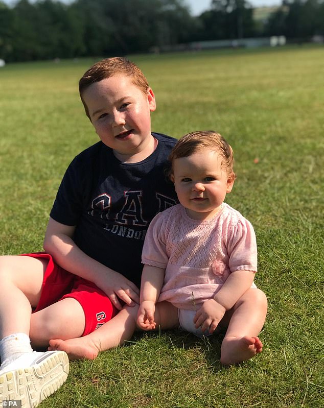 David McKenna with his baby sister Eimear