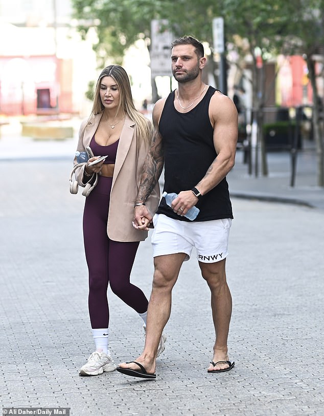 Meanwhile, other couples appeared to be getting along quite well. Pictured: Gia Fleur and Scott McCristal