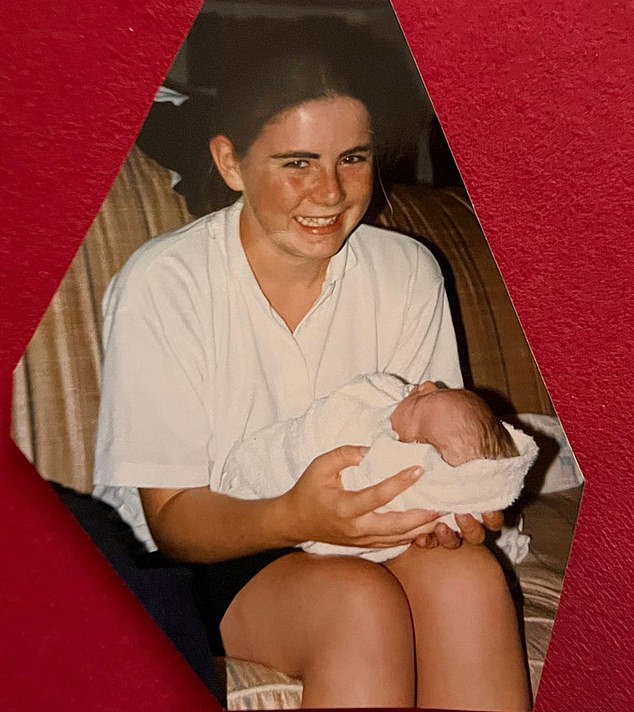 ‘Jassey cradled me in her arms when I was a baby (pictured). She was the person I looked up to and trusted more than anyone in the world. Actually I adored her,’ says Harriet