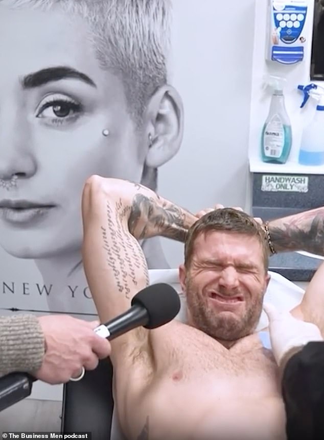 Presenter Joel paid off a lost bet by getting his nipple pierced, enduring intense pain during the duo’s latest podcast episode