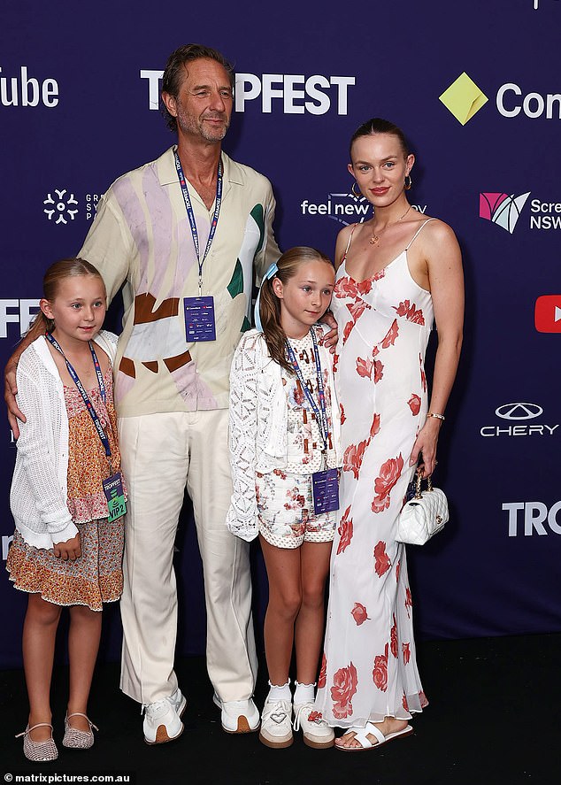 The 53-year-old brought his daughters, Alexa, nine, and Saachi, seven, who he shares with his ex-partner Kate Fowler