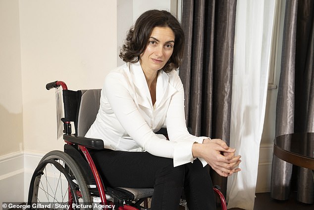 Former violinist Maya Meron, 45, (pictured) was left disabled when a faulty Pilates machine collapsed under her