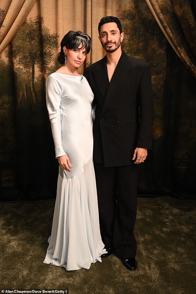 Fatima Farheen Mirza and Riz Ahmed posed together at the bash
