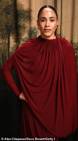 Both Jess and Alex opted for statement gold earrings as they arrived at the event together