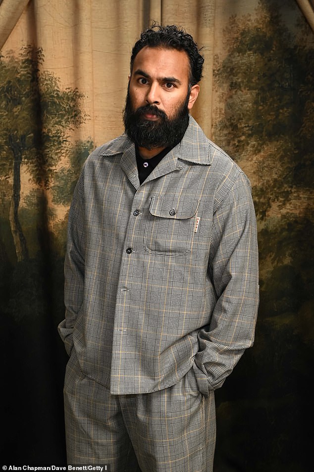 Himesh Patel looked stylish in a grey plaid shirt and trouser combo