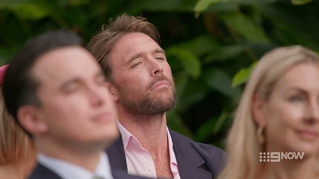 But in an unexpected twist, Stephanie said she found comfort in a familiar face on her wedding day - and it was fellow groom Grayson McIvor (pictured)