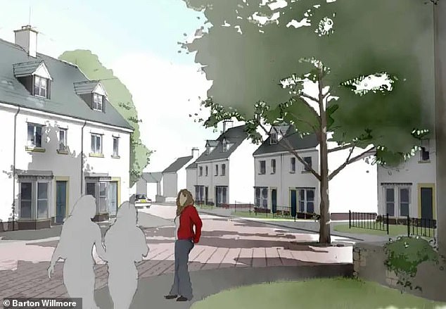 Pictured: Mock-ups of what the development was intended to look like