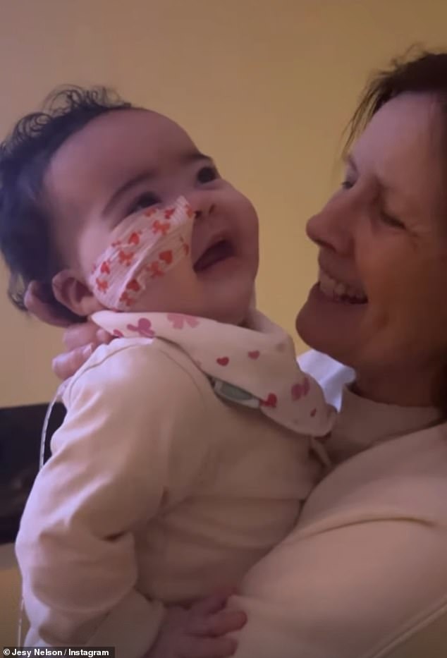 Jesy Nelson has shared a heartwarming video of one of her daughters giggling with her mother, Janice on Thursday, after revealing that she broke down in tears at the weekend amid her twins devastating health battle