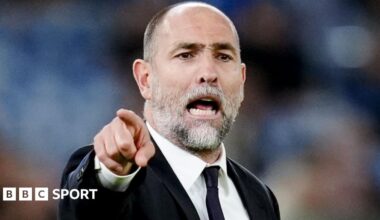 Igor Tudor gestures towards his players on the touchline