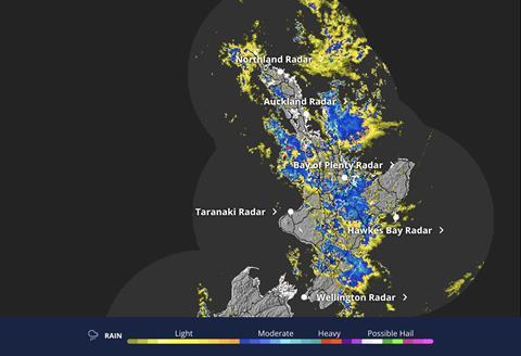 New Zealand MetService rainfall February 2026