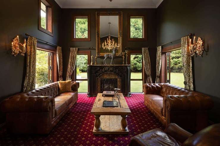 Corina Montgomery and David Lawrence are selling their French chateau, which looks centuries old but was completed in 2018. Photo / Supplied