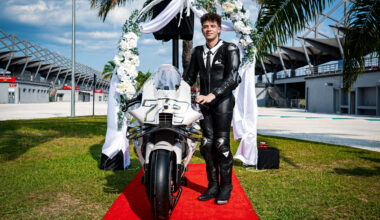 MotoGP news: Marco Bezzecchi marries bike in bizarre stunt