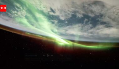 Green auroras ripple across Earth in breathtaking timelapse; Nasa shares video