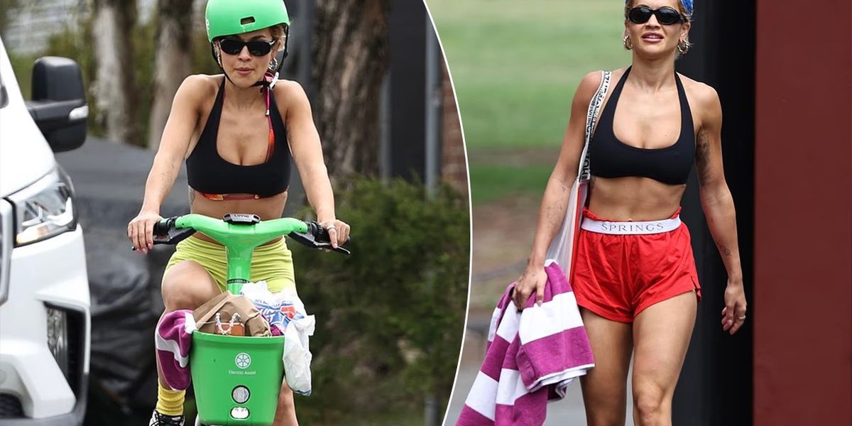 Rita Ora is seen in top shape while enjoying a bike ride in Sydney