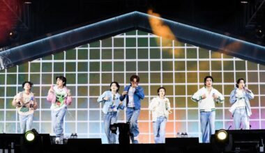 This image, provided by Big Hit Music, shows BTS at the concert titled