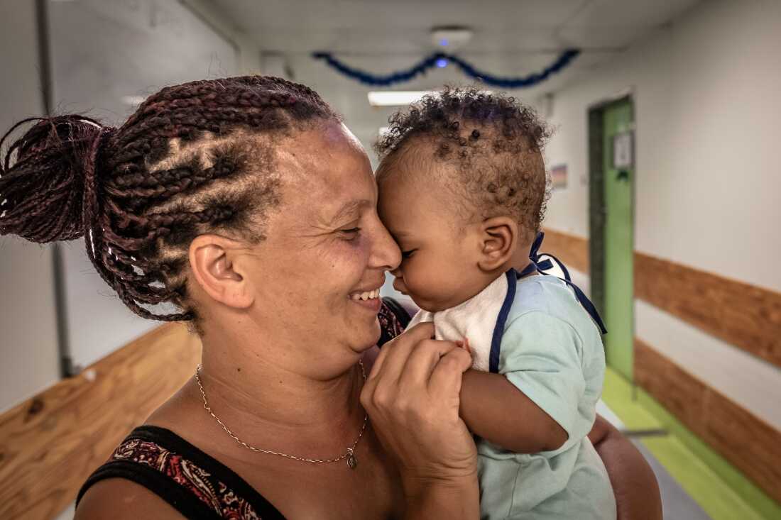 Abigail Hendricks and her son Hayden at Tygerberg Hospital in Cape Town, South Africa. Hendricks benefitted from the use of an experimental new drug for pre-eclampsia, which is currently undergoing trials at Tygerberg.