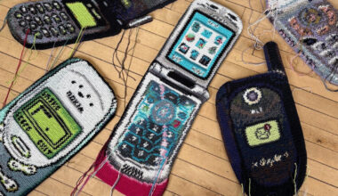 crochets of flip phones unfold in nicole nikolich's exhibition