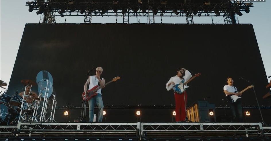 Korean indie rock band The Rose plays at Coachella Valley Music and Arts Festival in 2024, in a scene from the documentary “The Rose: Come Back to Me” / Courtesy of Rock and Rose Films