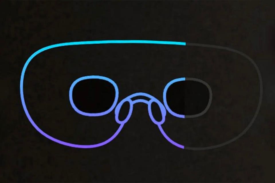 Meta Quest headset diagram.