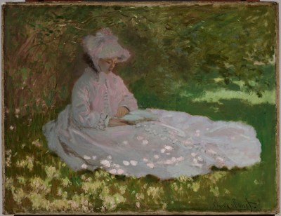 Claude Monet's 1872 oil painting, "Springtime." The painting was acquired by Henry Walters in 1903. Image courtesy Walters Art Museum.
