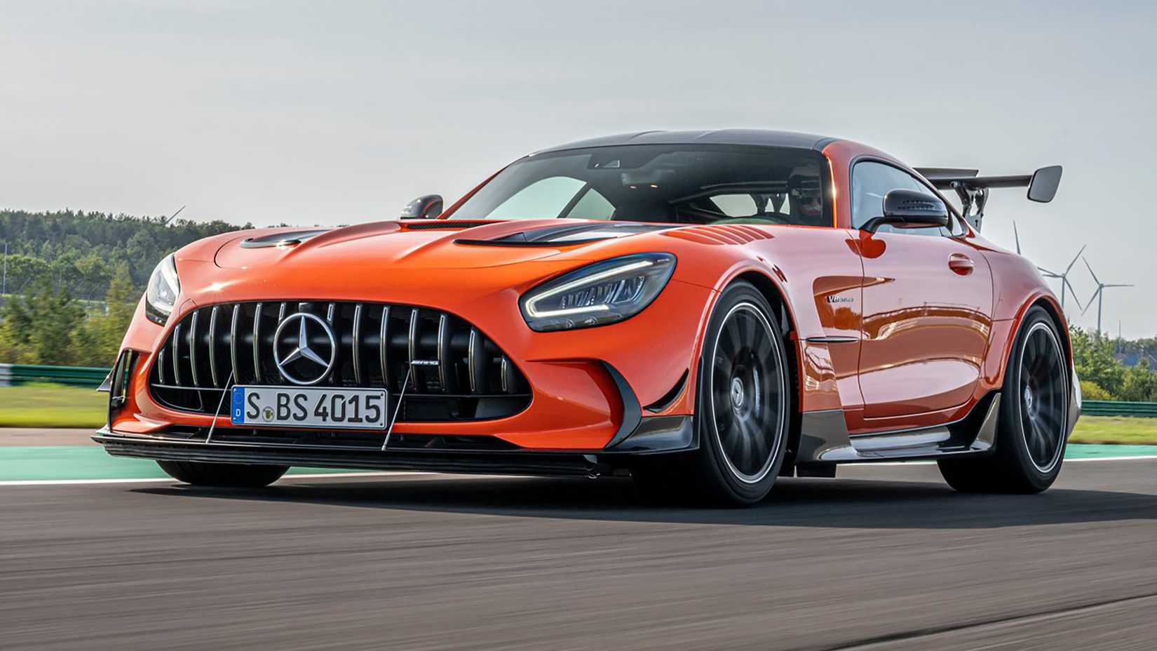 2021 Mercedes-Benz AMG GT Black Series front, three-quarter