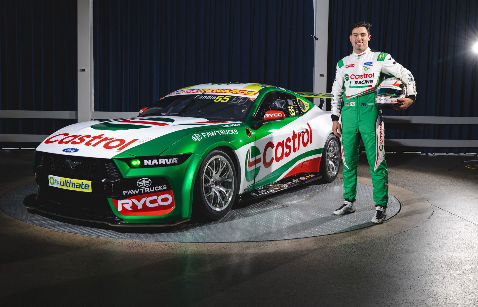 Thomas Randle and his Tickford Racing Castrol Ford Mustang