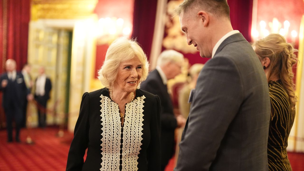 Queen Camilla keeps her grandchildren close to her heart with touching ruby necklace at St James's Palace
