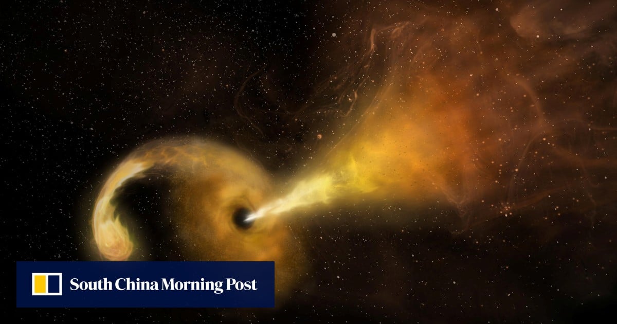 Why supermassive black hole continues to belch matter years after chewing up a star