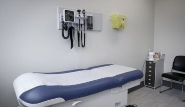 An exam room is seen at a health clinic in Calgary, Friday, July 14, 2023. THE CANADIAN PRESS/Jeff McIntosh