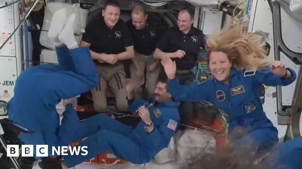 Moment crew docks at International Space Station