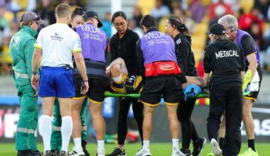 Hurricanes first five Brett Cameron taken to hospital, faces stint on sidelines with knee injury