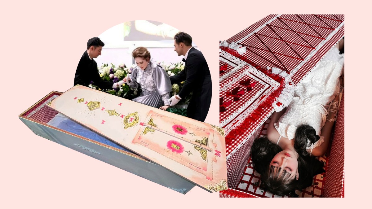 Feeling stressed? Have a lie down in a ‘cute coffin’