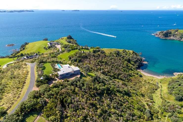 A luxury lodge on 1.52ha in the gated Matiatia Estate, on Waiheke Island, sold for over <img2m this summer. Photo / Supplied