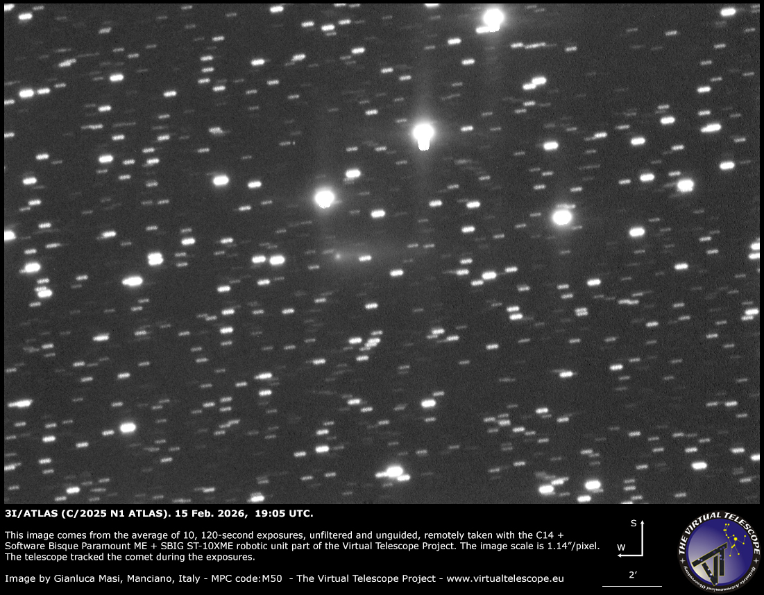 Interstellar comet 3I/ATLAS. 11 Jan. 2026.