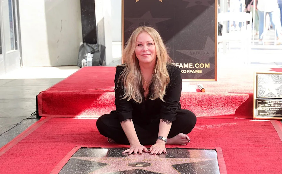Christina Applegate attends a ceremony honoring Christina Applegate with a star on the Hollywood Walk Of Fame on November 14, 2022 in Los Angeles, California.