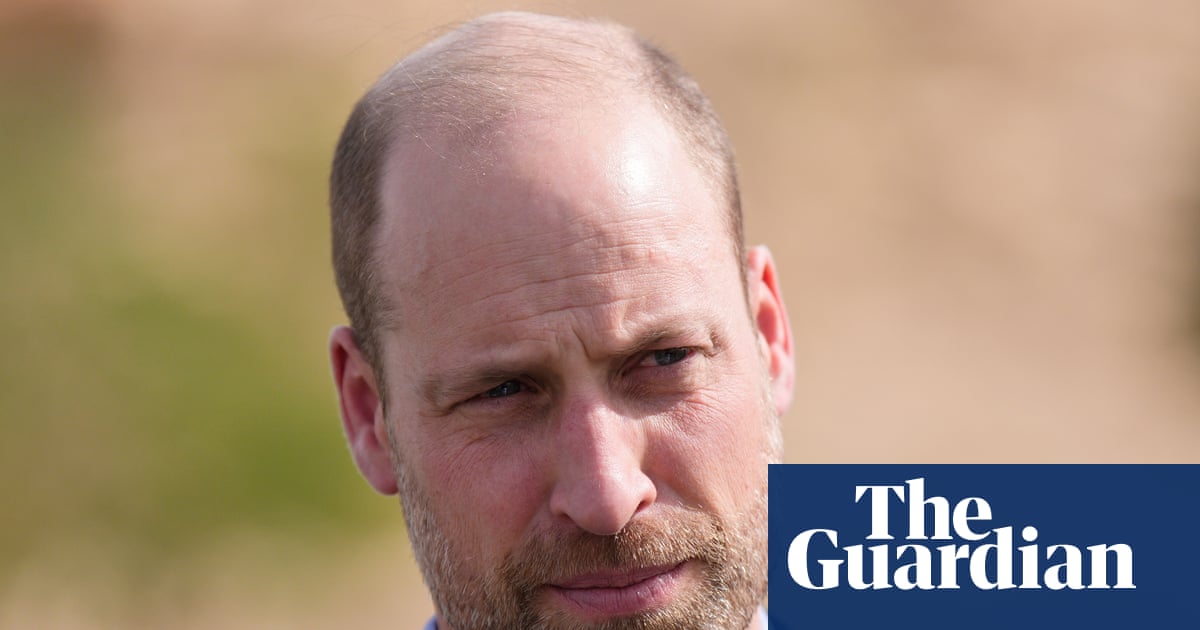 Suicide rates for UK men are a ‘national catastrophe’, says Prince William | Prince William