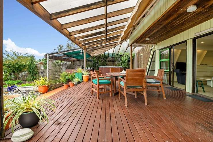 A 1970s A-frame home at 42B Combes Road, Remuera, was the home of leading Auckland conservationist Alison Stanes. Photo / Supplied